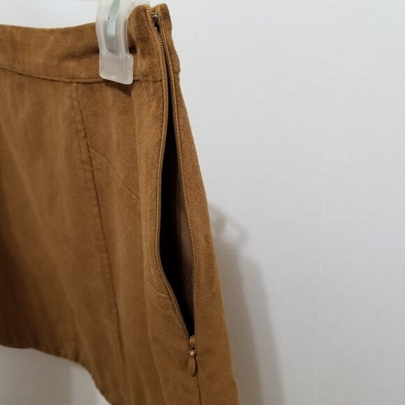 Abercrombie & Fitch skirt 2 faux suede A-line mini VINTAGE Y2K autumn academia - Picture 7 of 13